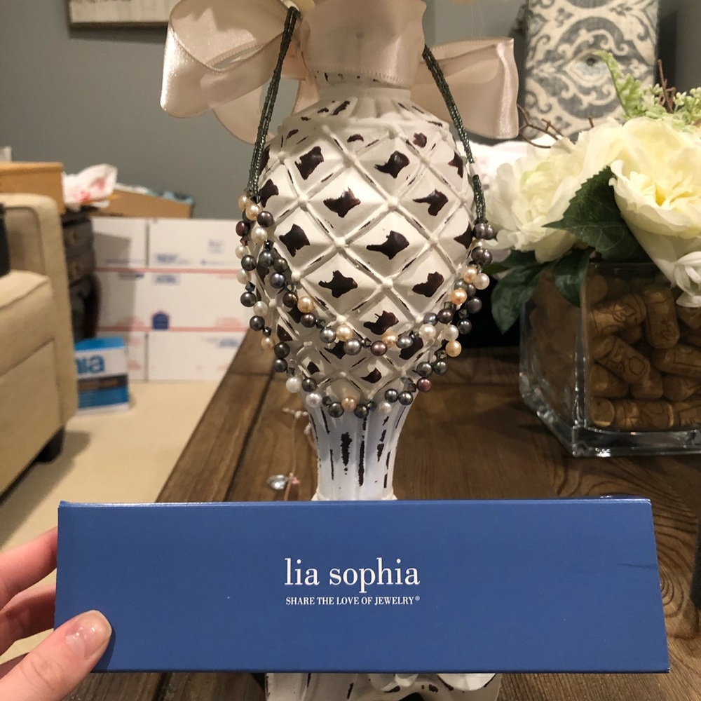 Lia Sophia Double Pearl Necklace